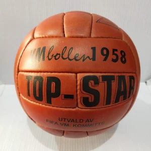 Top Star VM Bollen | 1958 FIFA World Cup Ball | GENIUNE LEATHER SIZE 5 | Burgendy